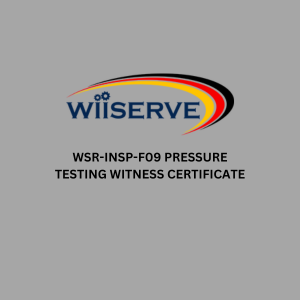 WSR-INSP-F09 PRESSURE TESTING WITNESS CERTIFICATE