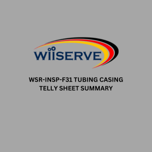 WSR-INSP-F31 TUBING CASING TELLY SHEET SUMMARY